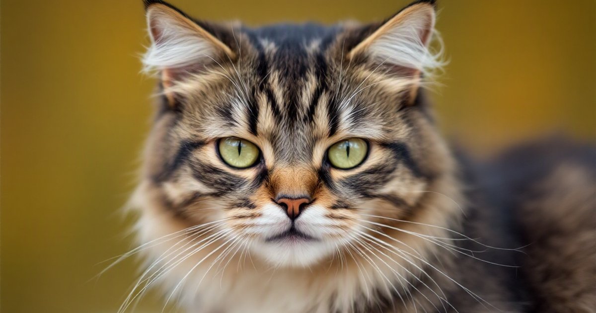 Male cat resting at home while a vet analyzes a fur sample to measure cortisol stress levels