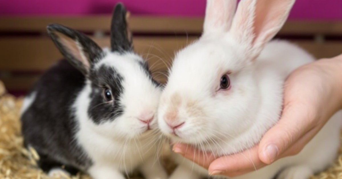 Healthy domestic rabbit sitting calmly, representing rabbit hemorrhagic disease vaccination and immunity research
