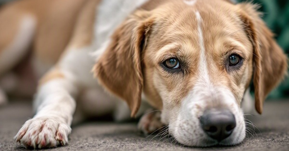 Dog resting calmly at home, representing epilepsy monitoring and long-term seizure management in dogs