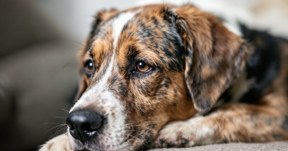 Female dog receiving a veterinary examination, illustrating mammary cancer monitoring and urine biomarker research
