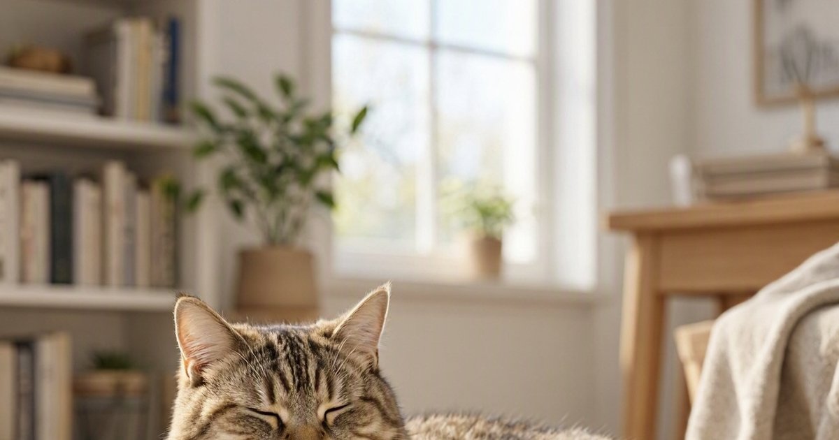 An older cat resting on a soft cushion, suggesting comfort and mobility challenges related to feline arthritis